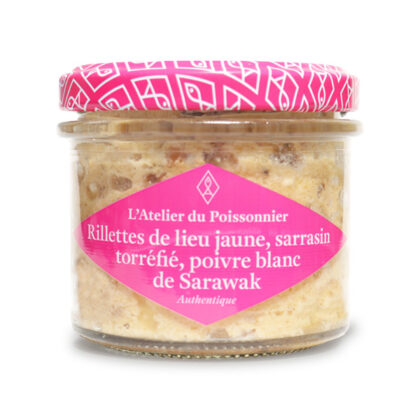 Rillettes de lieu jaune, sarrasin torréfié, poivre blanc de Sarawak
