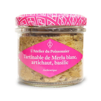 Tartinable de merlu blanc, artichaut, basilic
