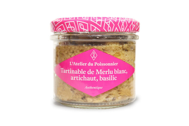 Tartinable de merlu blanc, artichaut, basilic