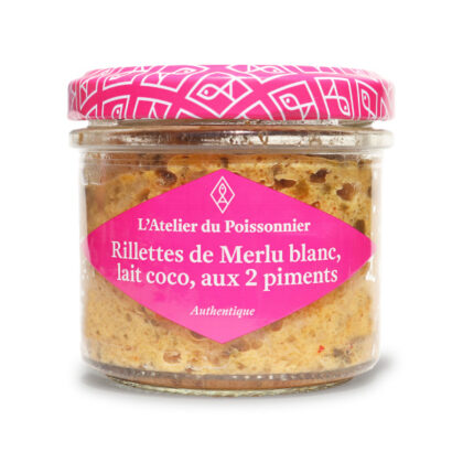 Rillettes de Merlu blanc, lait de coco, aux 2 piments