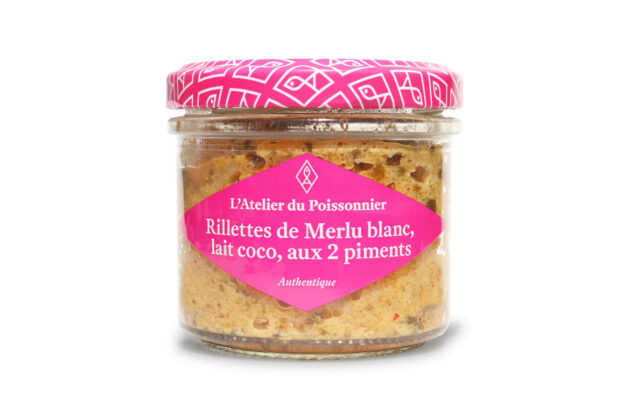 Rillettes de Merlu blanc, lait de coco, aux 2 piments