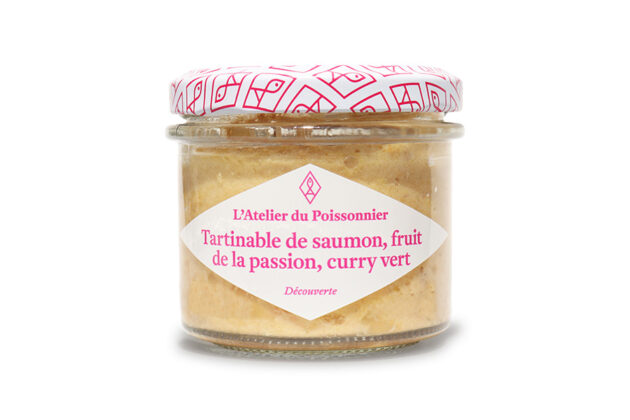 Tartinable de saumon, fruit de la passion, curry vert
