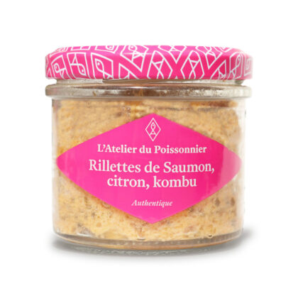 Rillettes de saumon, citron, kombu royal