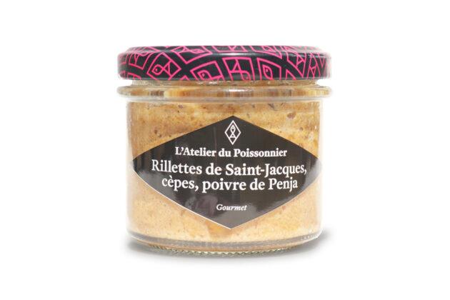 Rillettes de Saint-Jacques, cèpes et poivre blanc de Penja